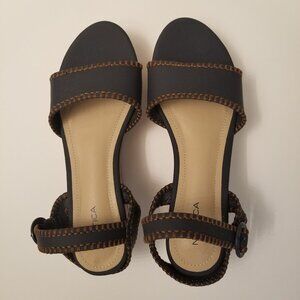 Nautica Blue Cork Wedge Sandal Platform size 8.5